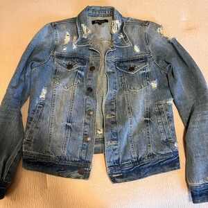 Boutique distressed jean jacket
